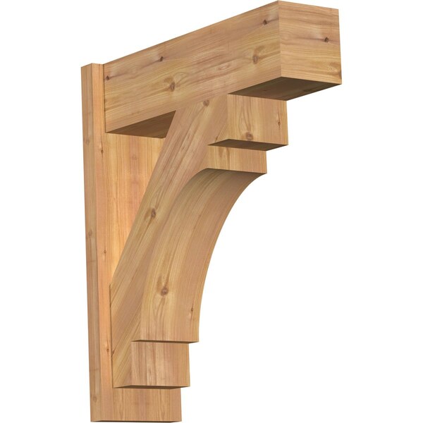 Ekena Millwork Merced Block Smooth Outlooker, Western Red Cedar, 7 1/2"W x 24"D x 28"H OUT08X24X28MRC05SWR - main